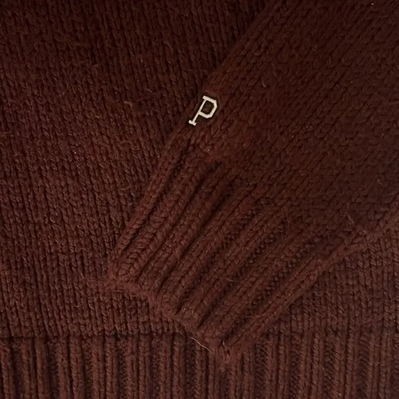 PINK Victoria Secret Burgundy Crew Sweater - Picture 3 of 4
